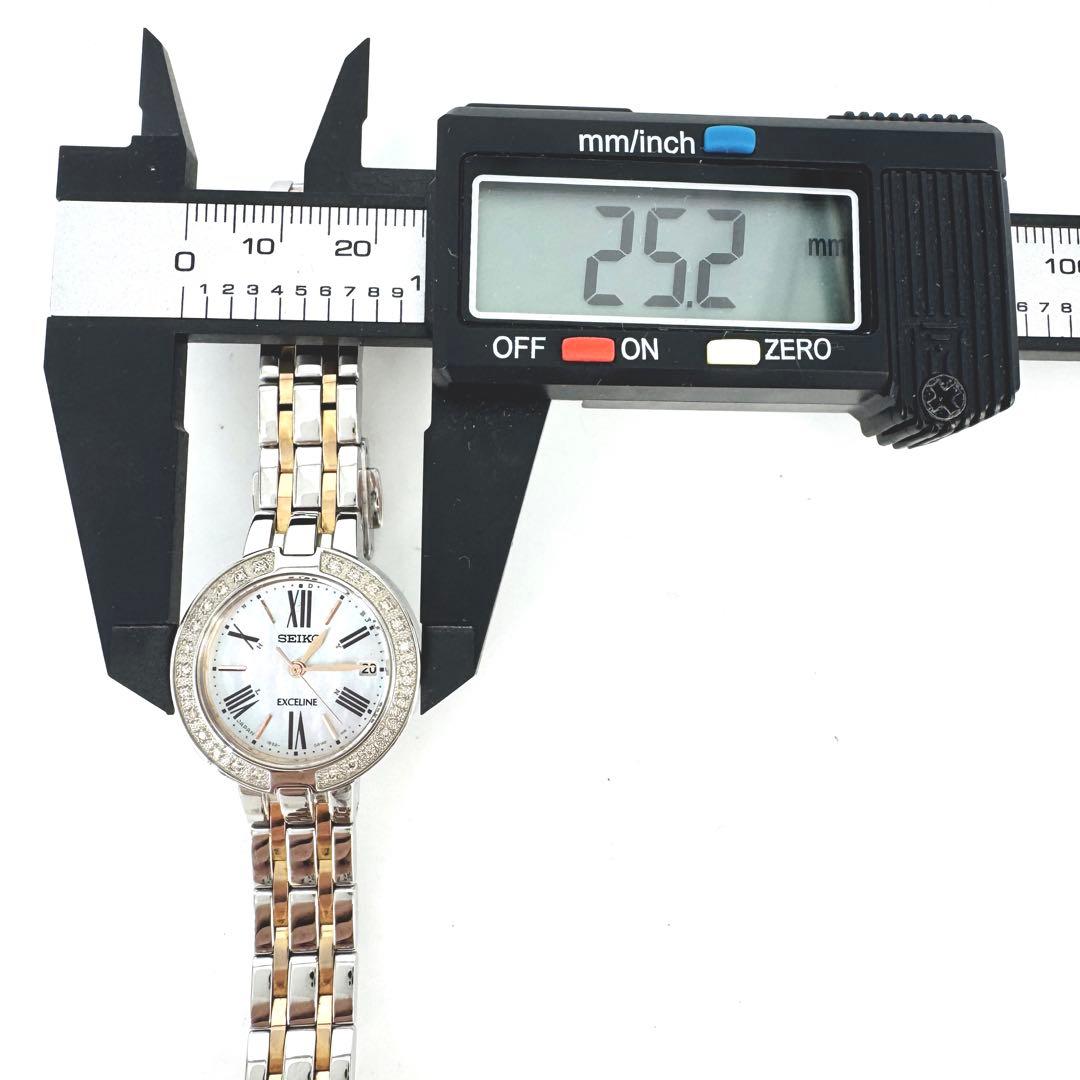 【保証書/箱/稼動品】SEIKO EXCELINE 26Pダイヤ　付属品完備