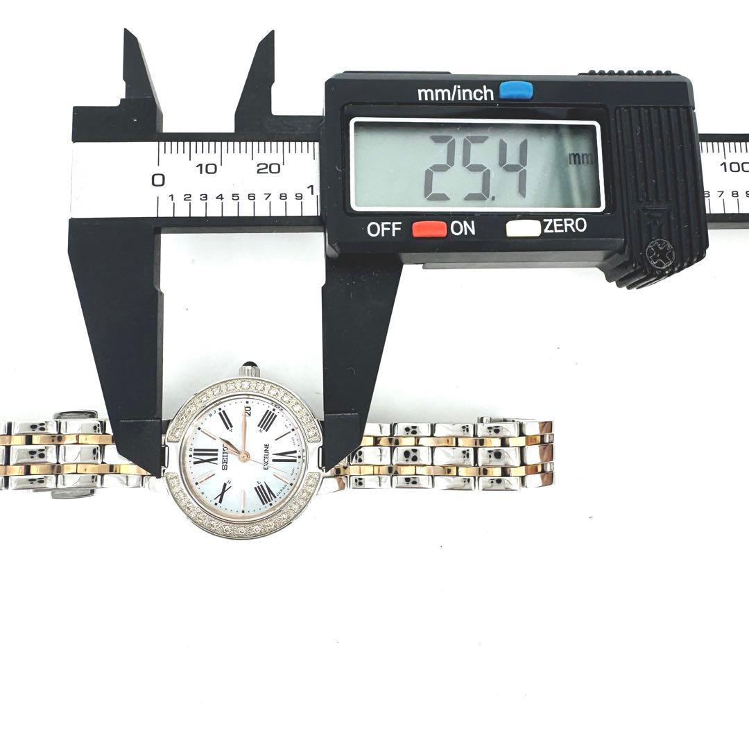 【保証書/箱/稼動品】SEIKO EXCELINE 26Pダイヤ　付属品完備