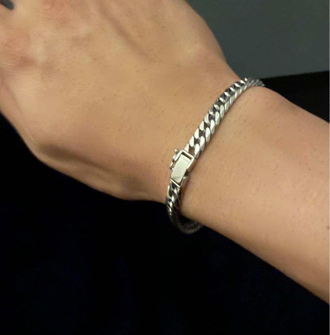 ア*ジ様 Pt850 プラチナ喜平ブレスレット 6面ダブル　20.5cm/30.