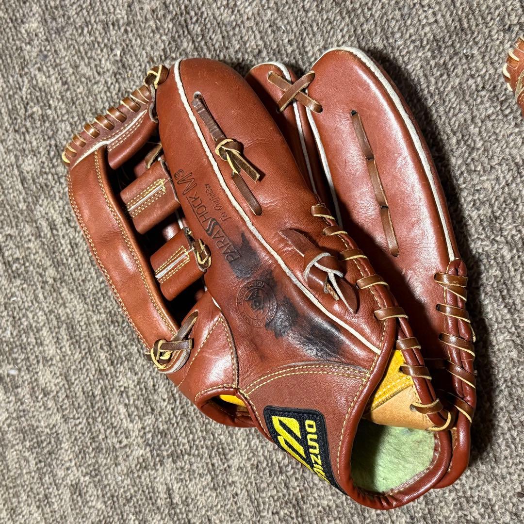 Mizuno ブラウンレザーグローブ 4点