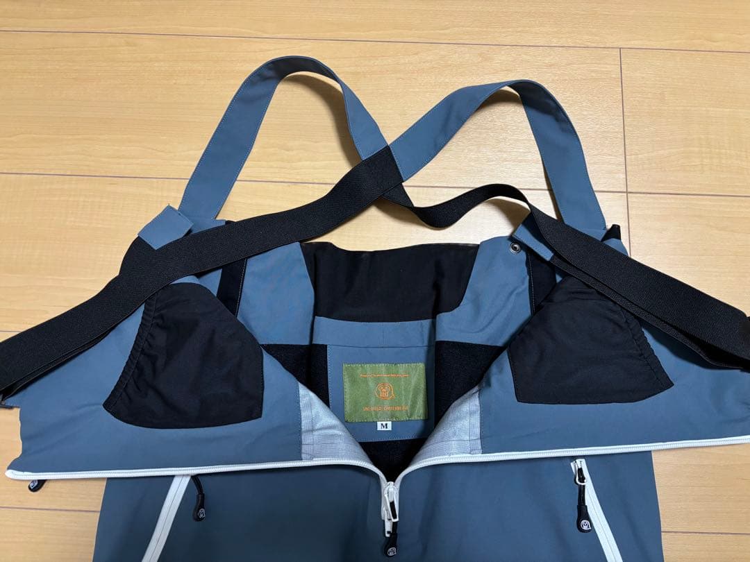 アンファッジ unfudge SMOKE BIB PANTS ブルーグレー　 Ｍ