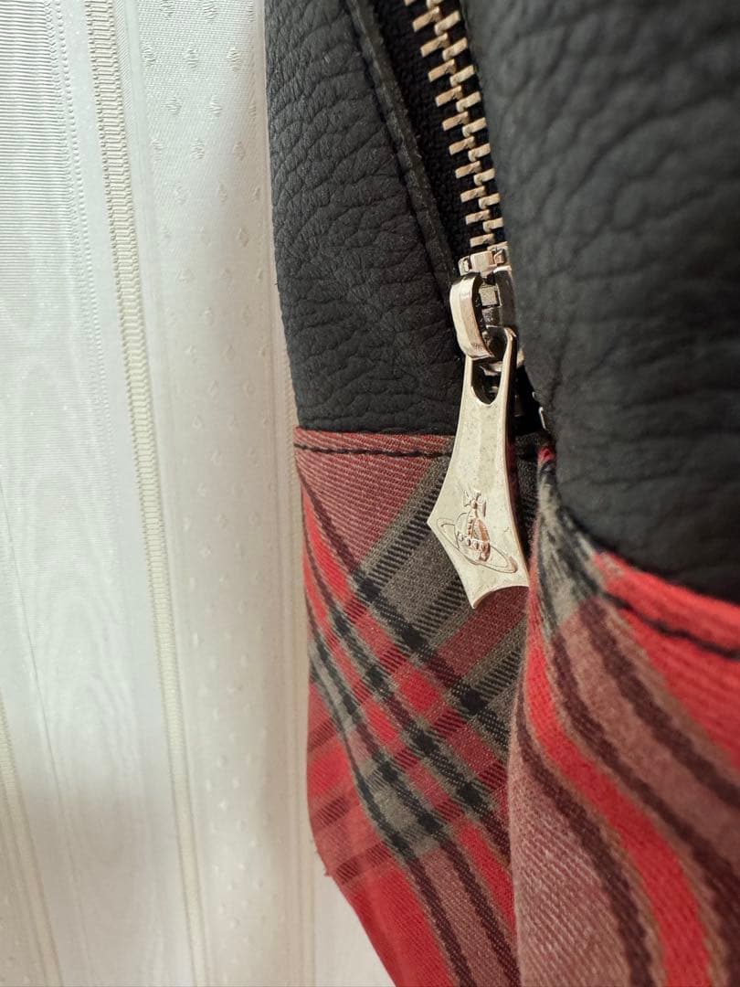 Vivienne Westwood ボストンバッグ ウールレッドチェック バッグ