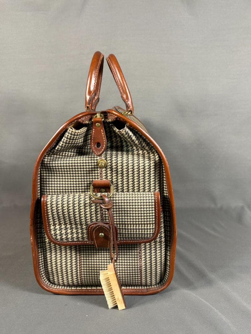 ヴィンテージ ラルフローレン 千鳥格子 チェック ボストンバッグ POLOレトロ