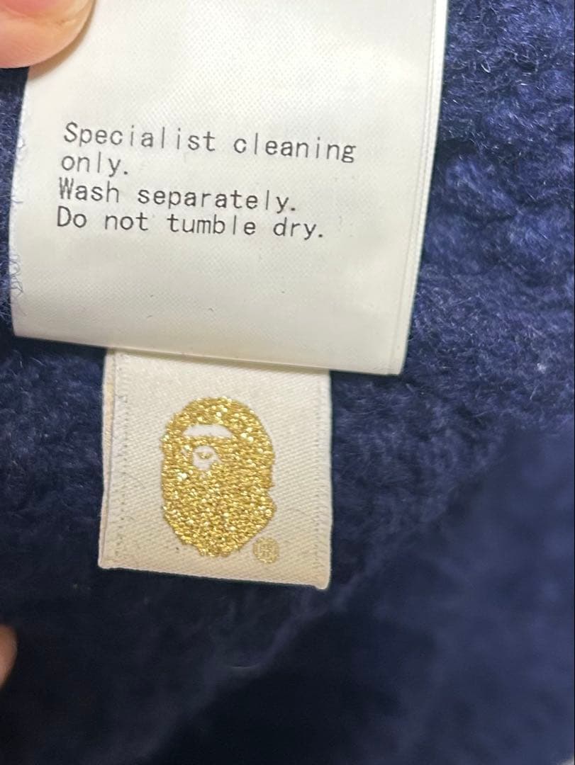 A Bathing Ape ネイビー ケーブルニット M