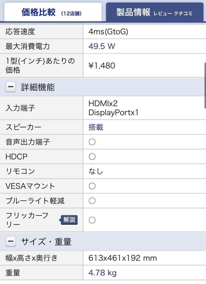 Philips ディスプレイ モニター 本体