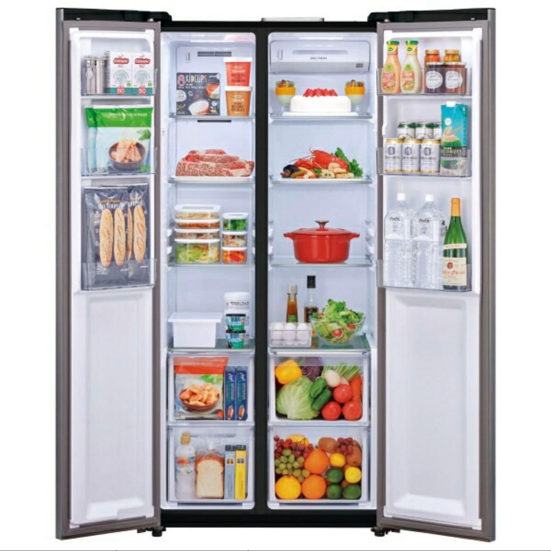 【送料込み美品】AQUA 冷蔵庫 AQR-SBS48P (DS) 2024年製