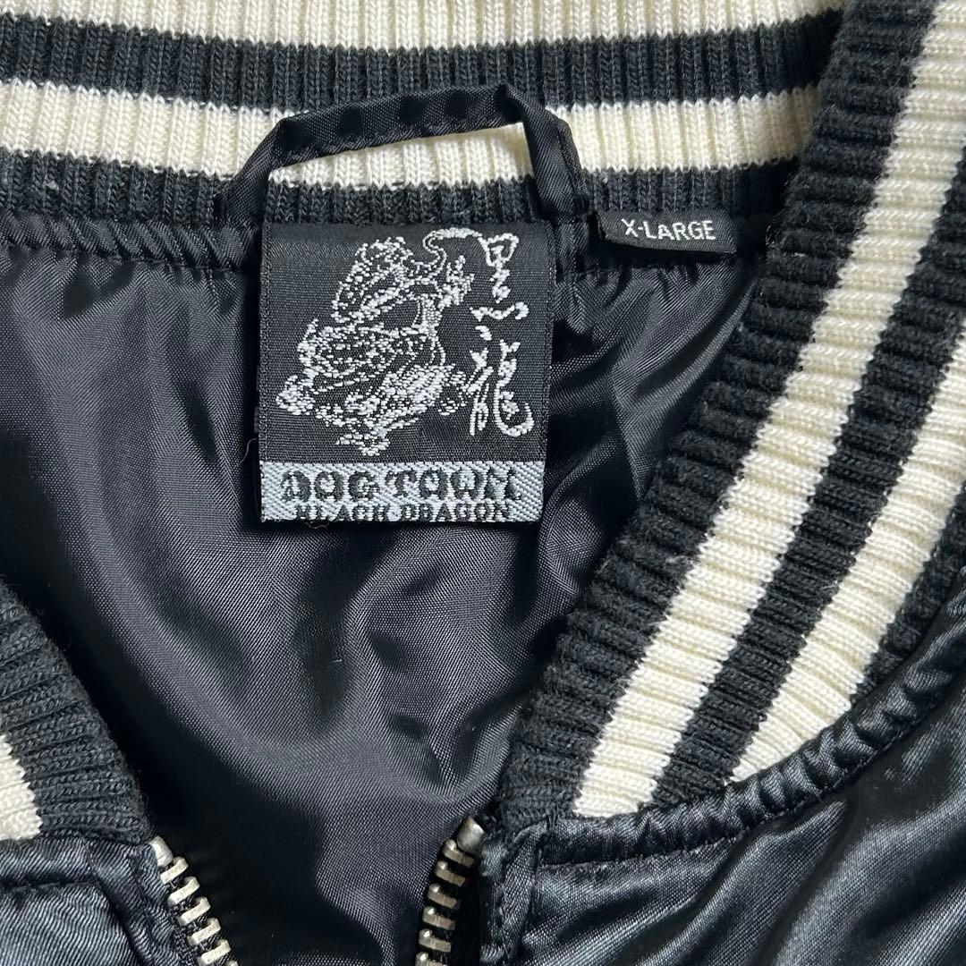 DOGTOWN　スカジャン　黒龍　BLACK DRAGON　刺繍　XL