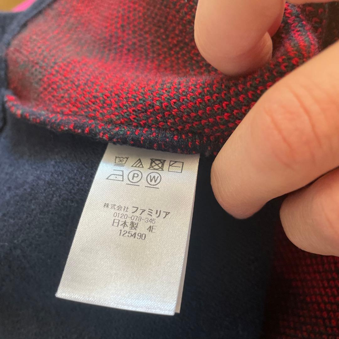 familiar チェック柄 ワンピース 90