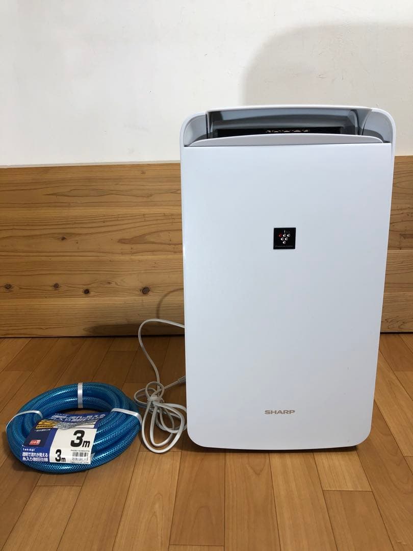 SHARP 除湿機 コンパクト ホワイト 3mホース付き