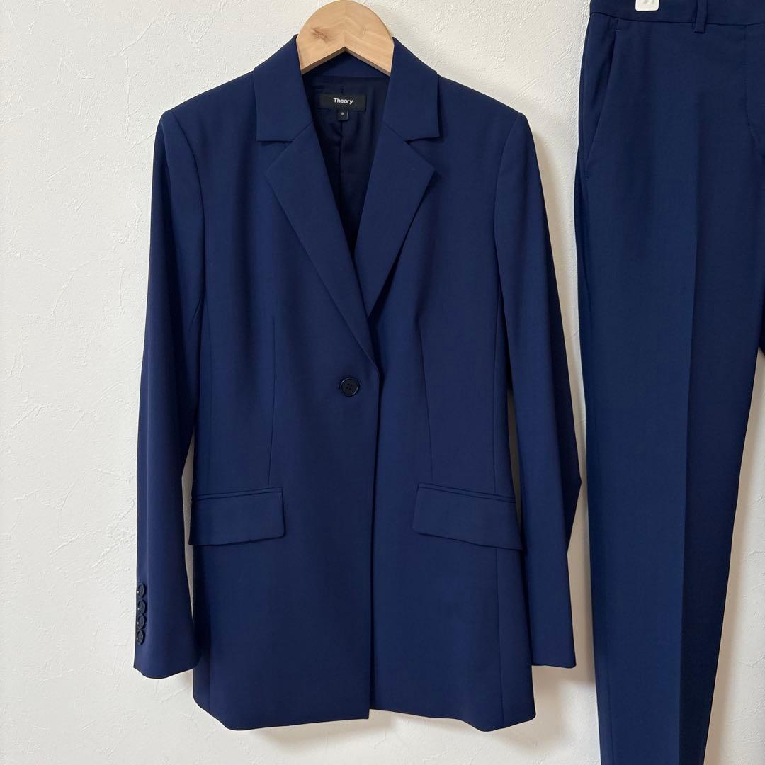 セオリー　パンツスーツ　ネイビー　0