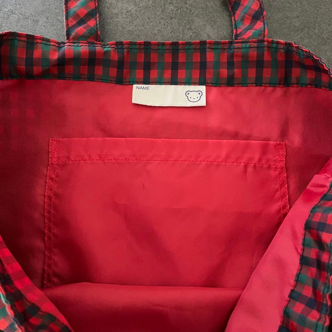 ファミリア レッスンバッグ 廃盤 チェック 赤 familiar