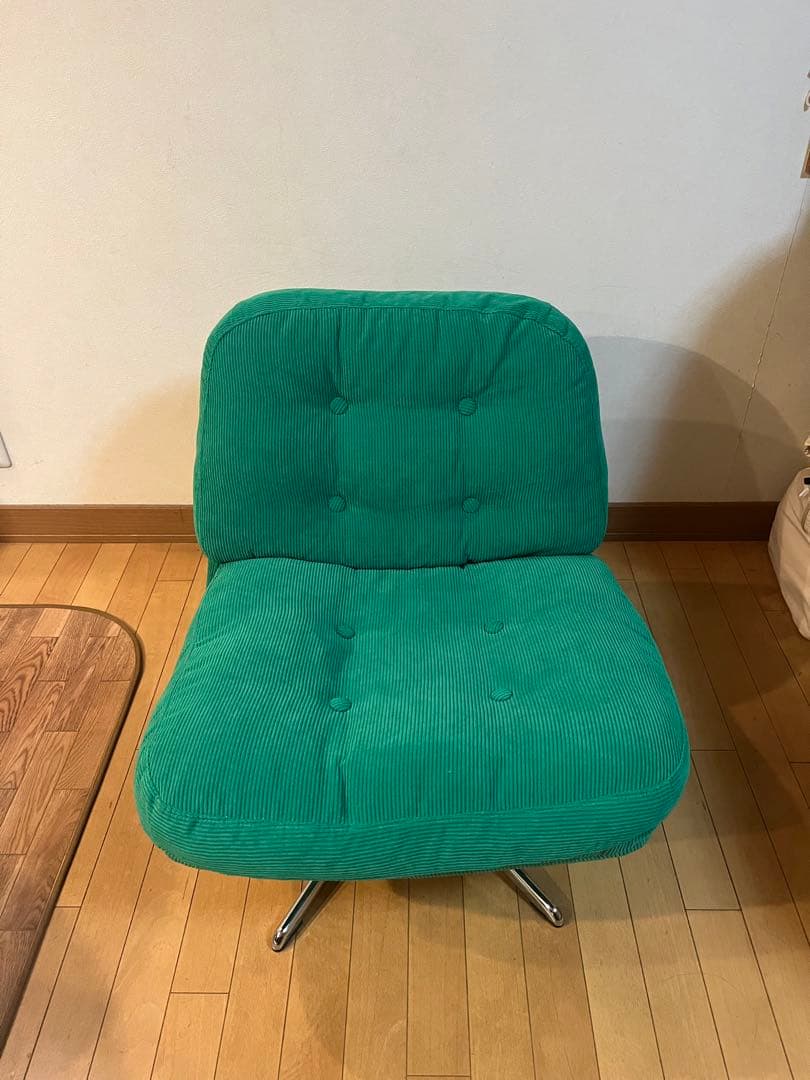 【美品】ディヴリンゲ IKEA イケア 1人掛けソファ 回転チェア　グリーン