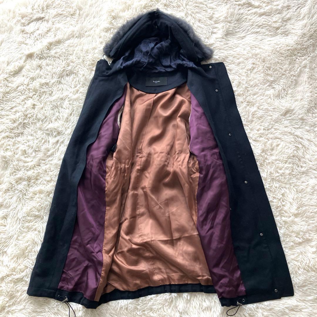 美品 現行　ポールスミス　ダウンコート　カシミア　総柄　2way 希少