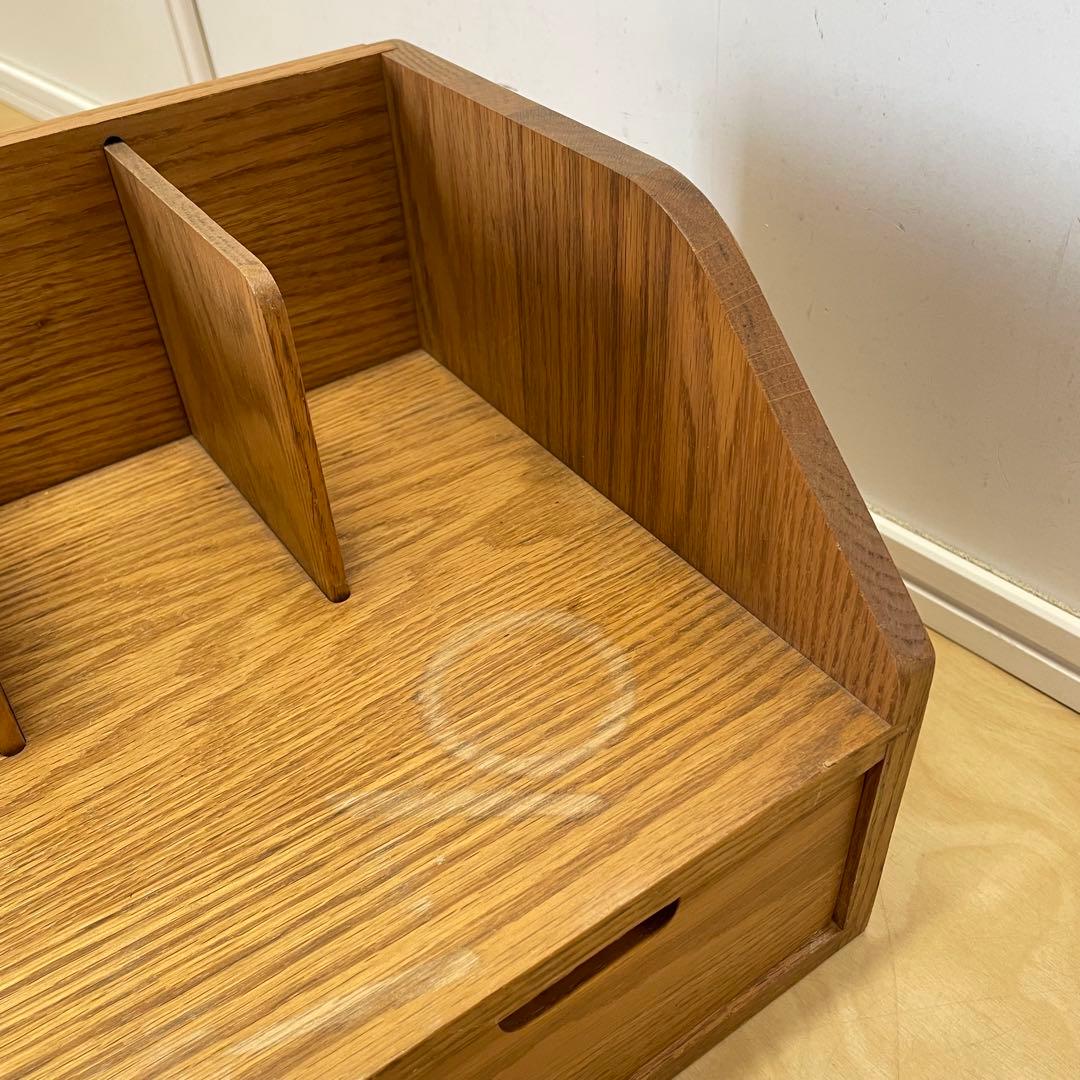 本立て 本棚 卓上ブックスタンド デスク収納 引き出し 木製ラック 北欧スタイル