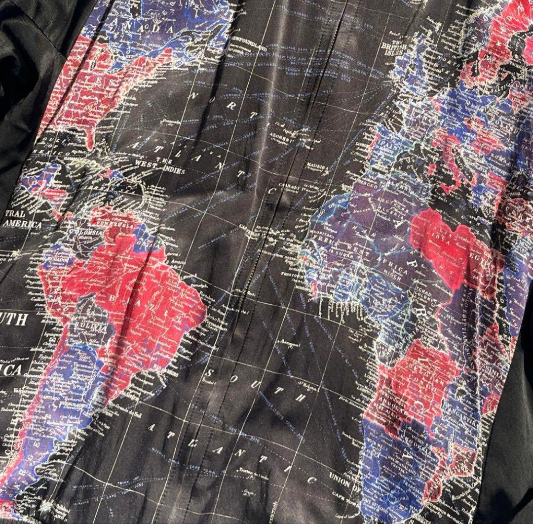 極美品 LAD MUSICIAN 17AW 世界地図 リバーシブルスカジャン M