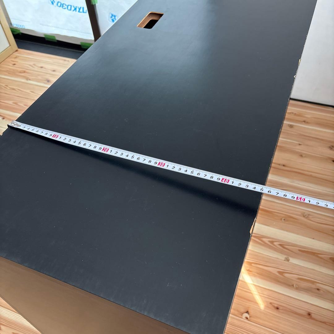 DJ機材用 黒の木製テーブル　ターンテーブル台　レジカウンター　中古