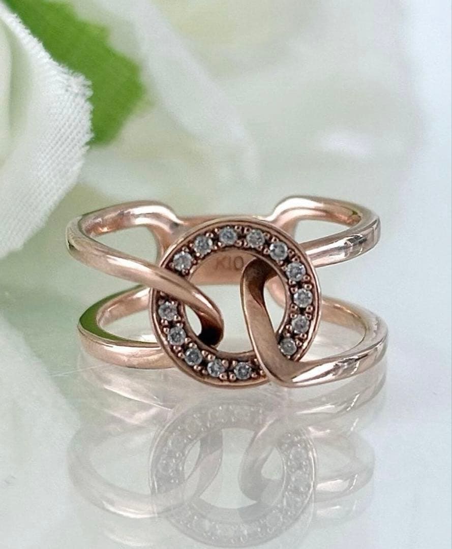 RUGADA K10 ダイヤモンド サークルリング