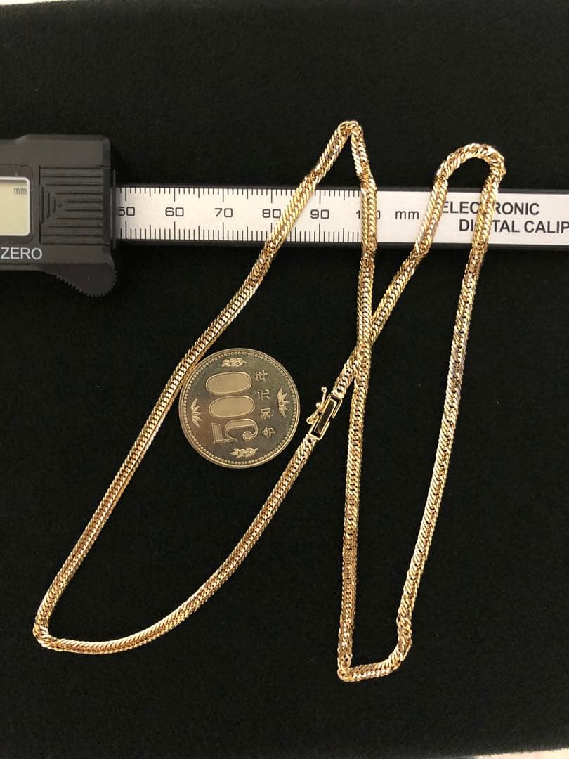 k18喜平ネックレス　12面トリプルカット 約55cm