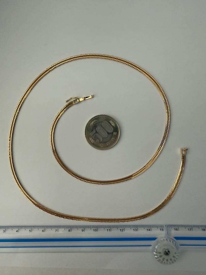 k18喜平ネックレス　12面トリプルカット 約55cm