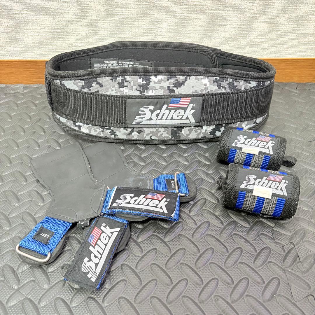 Schiekパワーベルト パワーグリップ リストラップ　3点セット