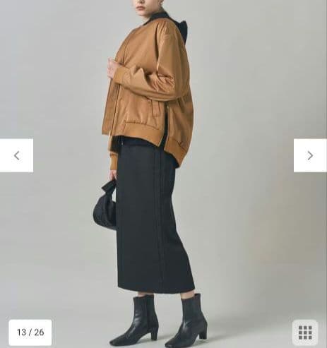 icb 今期【洗える】 マットサテン MA-1ブルゾン