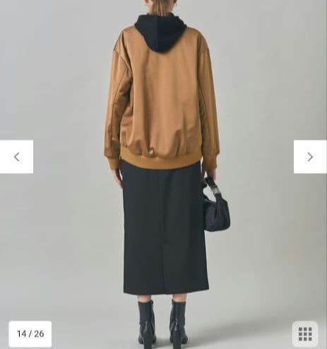 icb 今期【洗える】 マットサテン MA-1ブルゾン