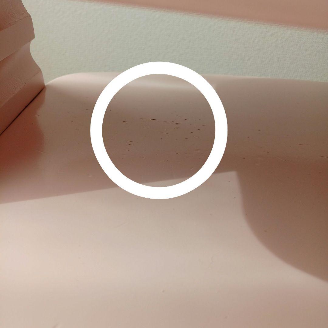 【希少色】ヤマトヤ　アッフルチェア　テーブル　ガード付　ミルキーピンク