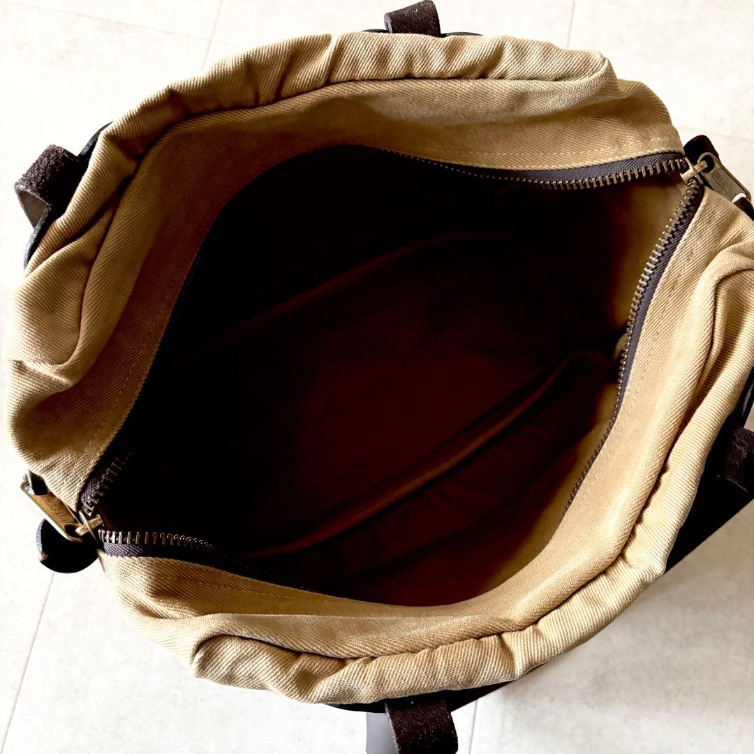 USA製 フィルソン ジッパー トートバッグ タン オイル缶付 肩掛け A4収納