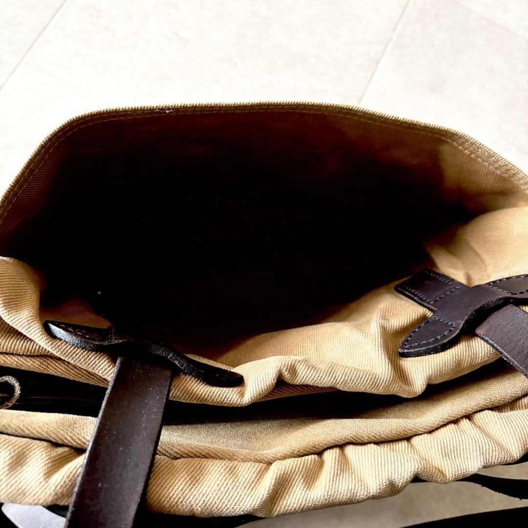 USA製 フィルソン ジッパー トートバッグ タン オイル缶付 肩掛け A4収納