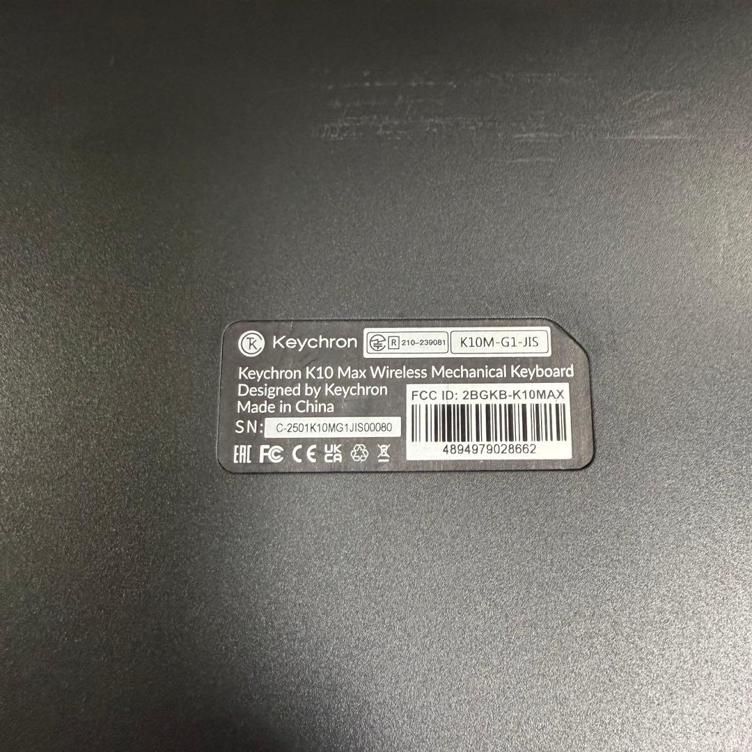 【Keychron】キークロン　K10MAX JIS 赤軸　フルサイズ