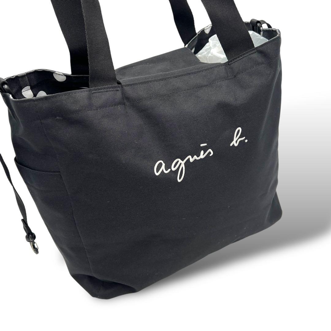 美品 アニエスベー マザーズバッグ トートバッグ 2WAY ブラック 383