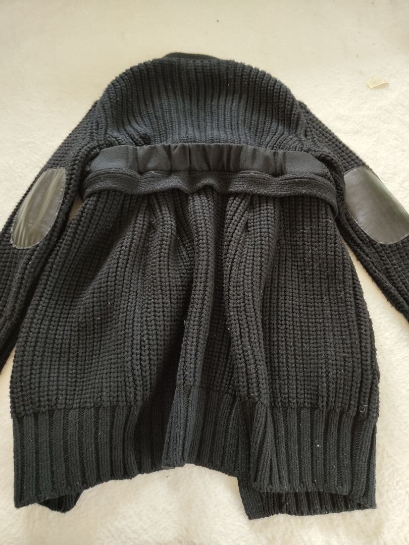 2022awニット変形デザインコートサイズ2　 ブラック