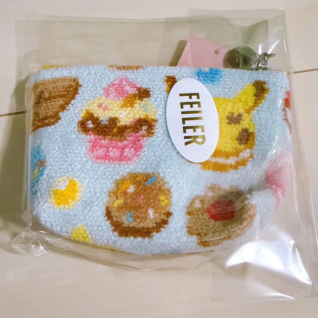 お*め様 FEILER ポケモン ハッピースウィーツ 舟型ポーチS ハンカチ L