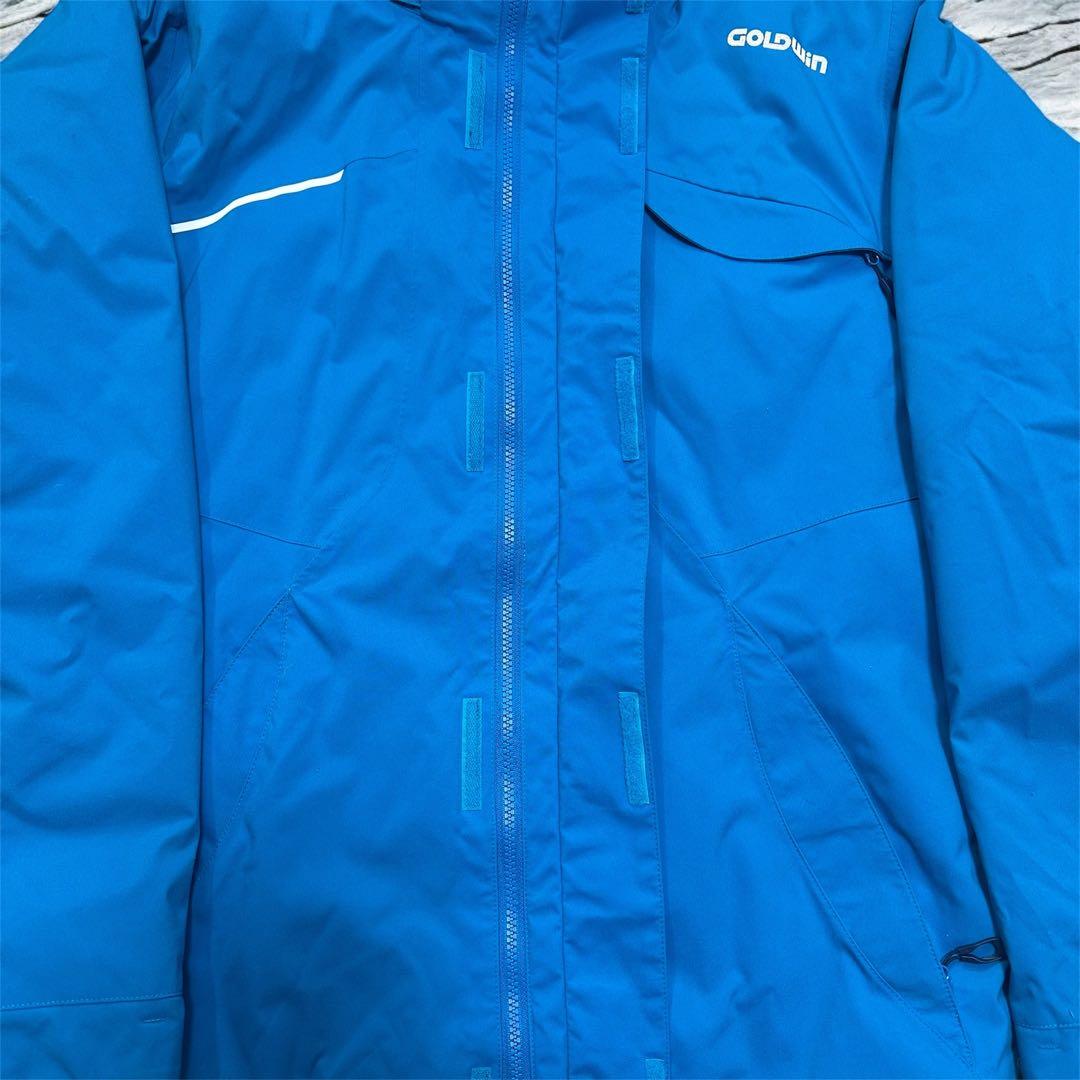 GOLDWIN フード付き青スノーボードウェア