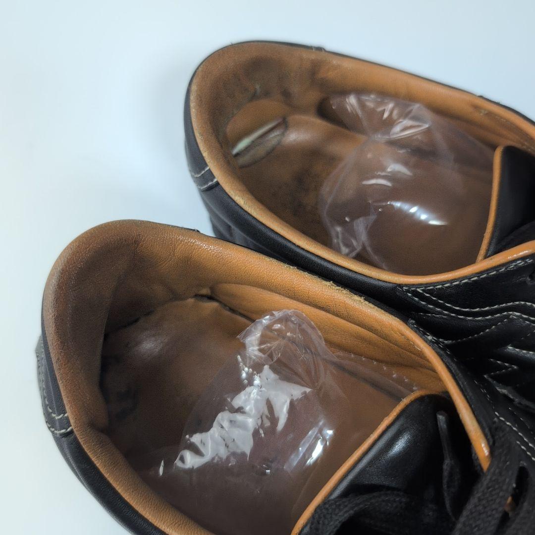 きみこも HERMES エルメス ブラックレザースニーカー