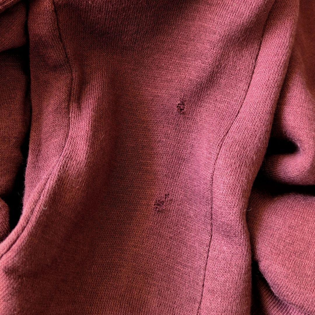 90s ダブルフェイス パーカー ハーフボタン サーマル 古着 XL オールド