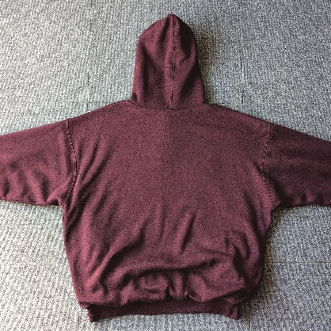 90s ダブルフェイス パーカー ハーフボタン サーマル 古着 XL オールド