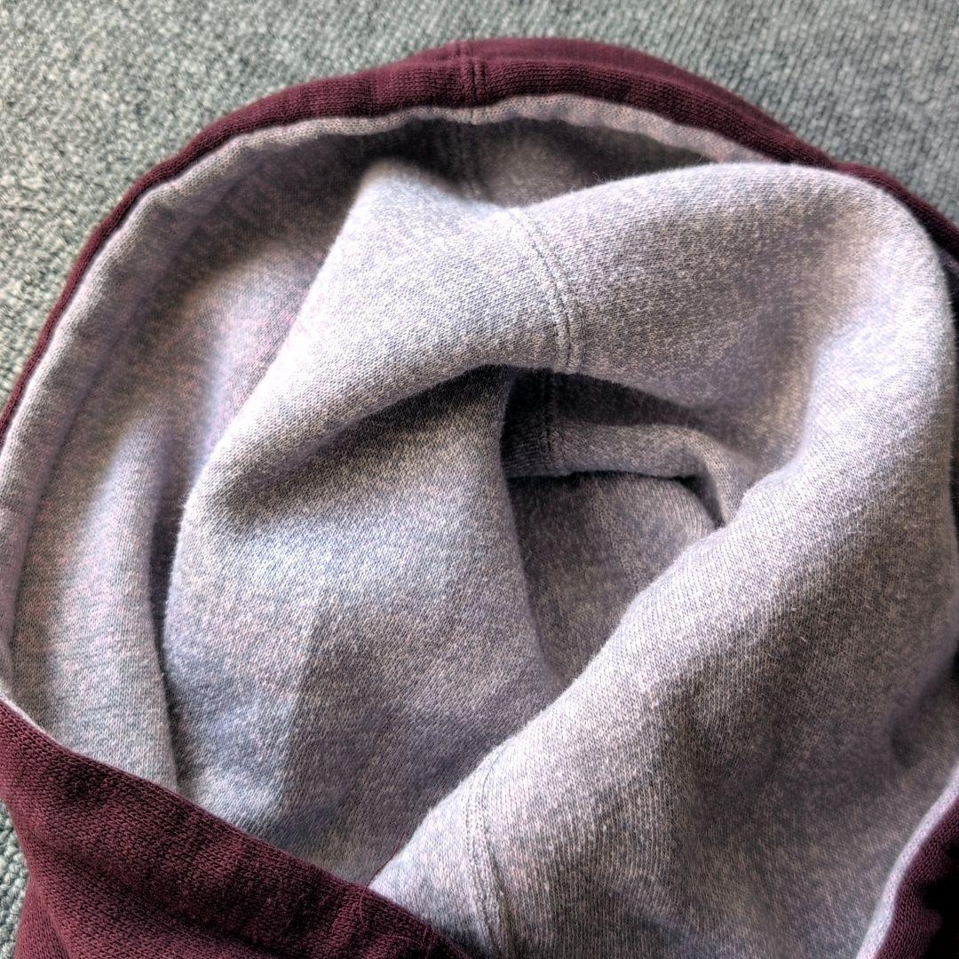 90s ダブルフェイス パーカー ハーフボタン サーマル 古着 XL オールド