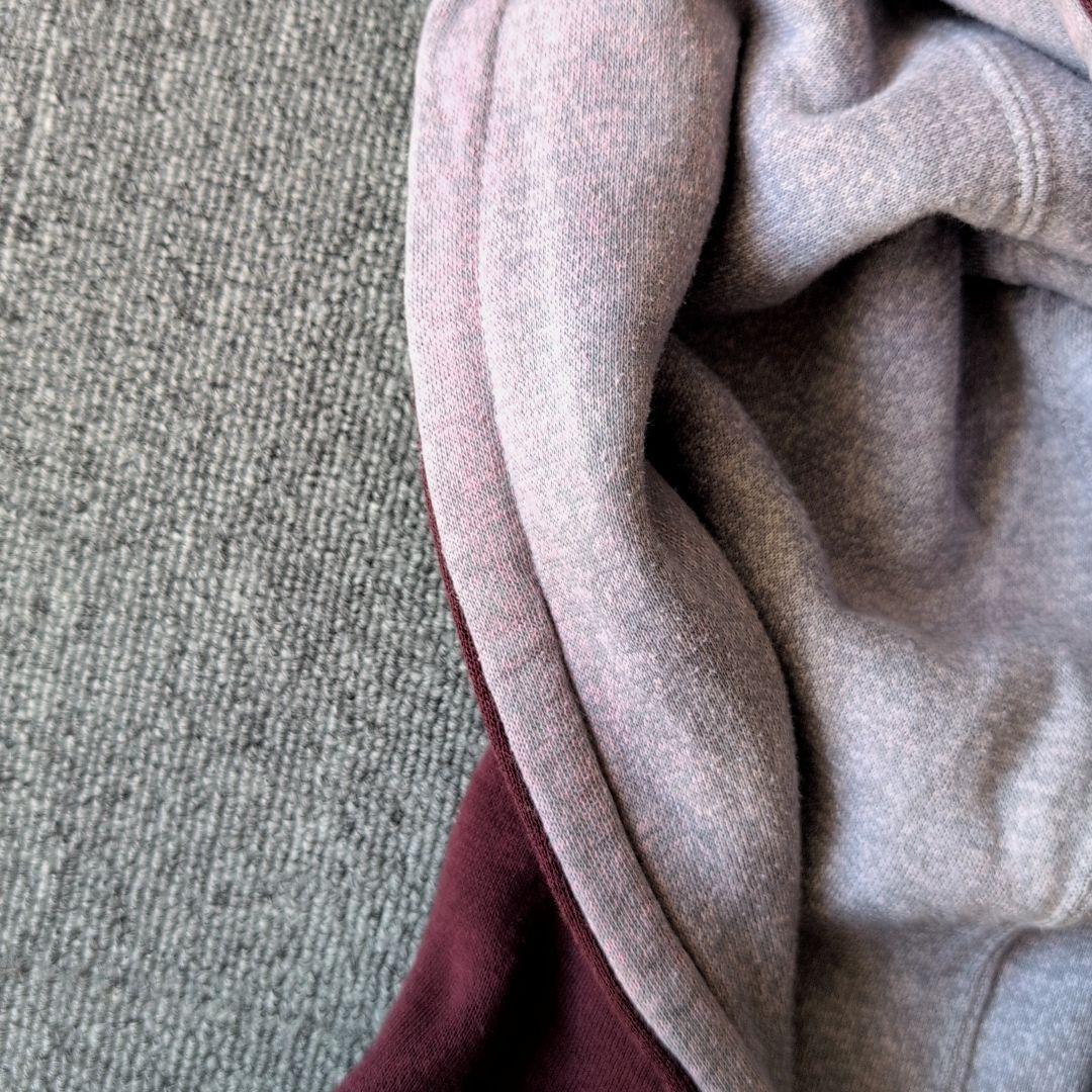 90s ダブルフェイス パーカー ハーフボタン サーマル 古着 XL オールド