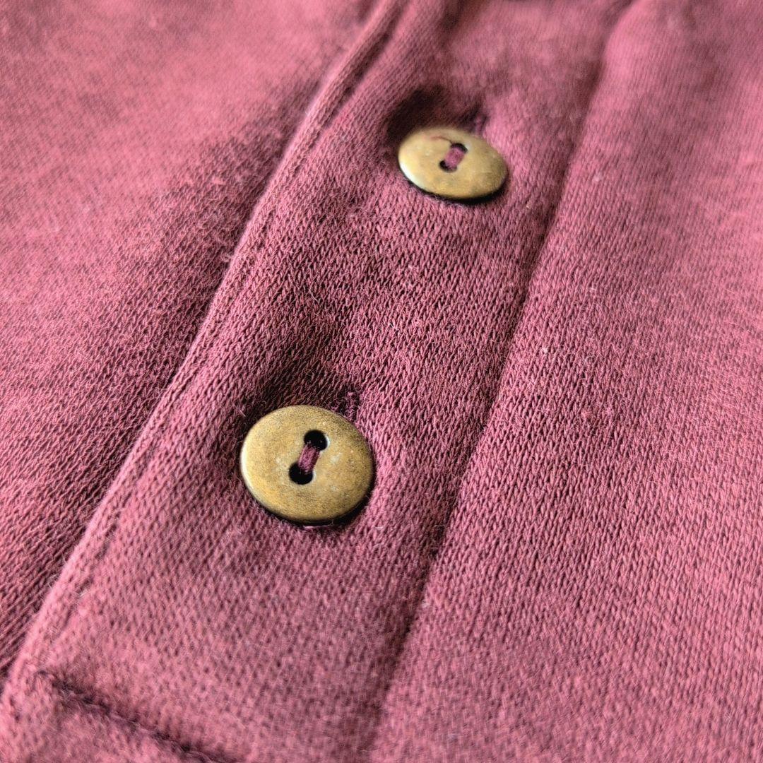 90s ダブルフェイス パーカー ハーフボタン サーマル 古着 XL オールド