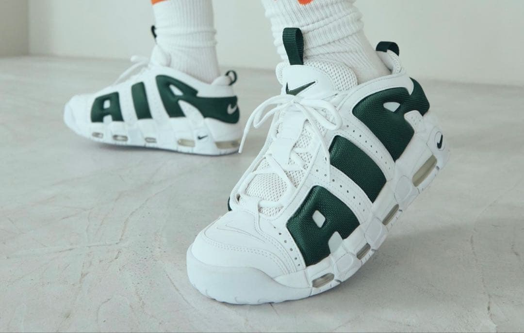 Nike Air More Uptempo ホワイト/グリーン29.0新品