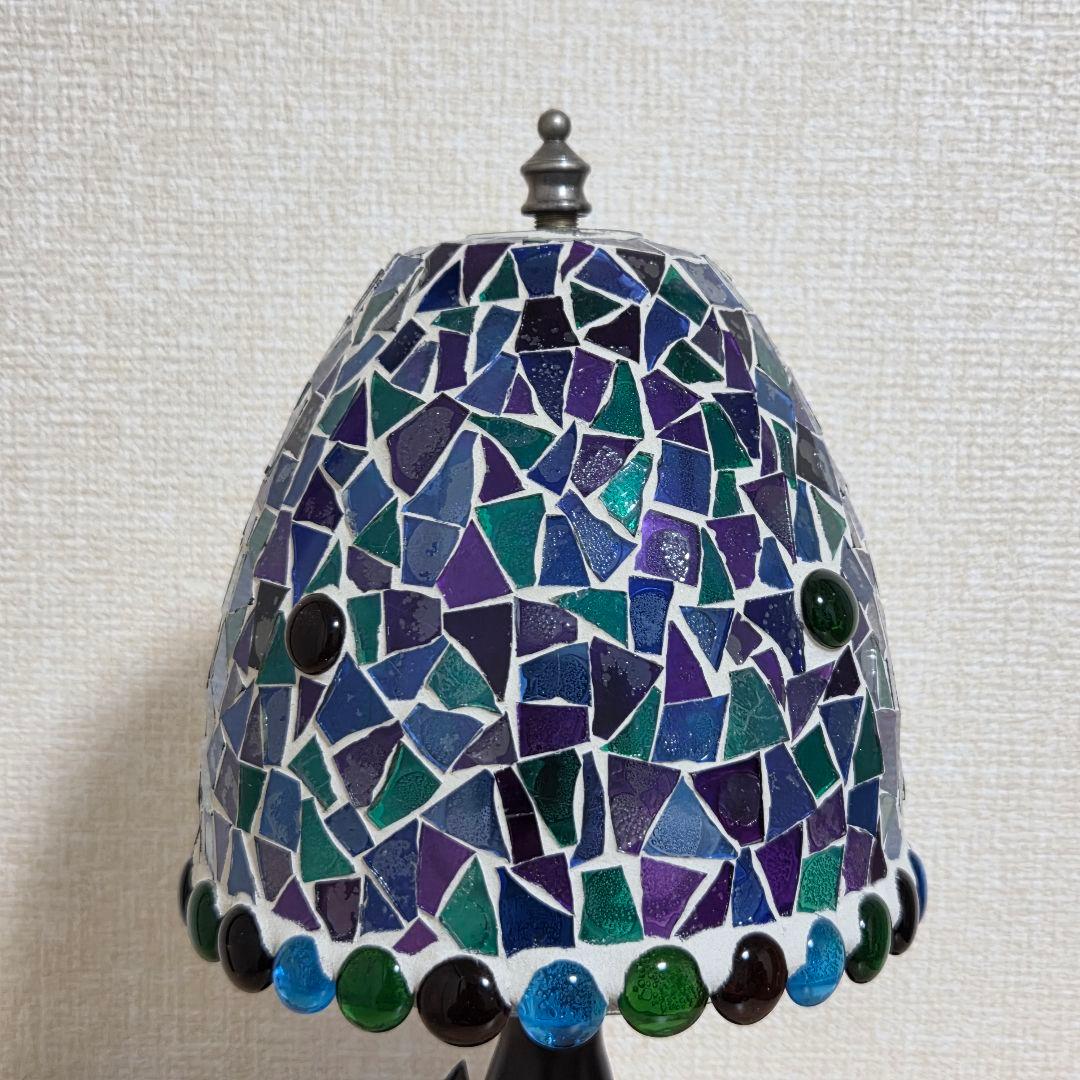 【希少品】魔女の宅急便 モザイクテーブルランプ ジジ ステンドグラス
