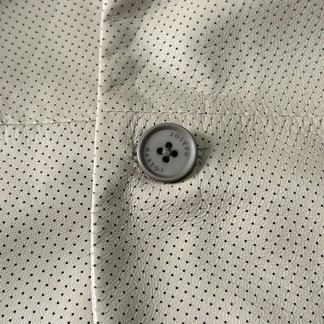 新品 25SS 定価19万 ジョセフオム 羊革 パンチングレザージャケット50