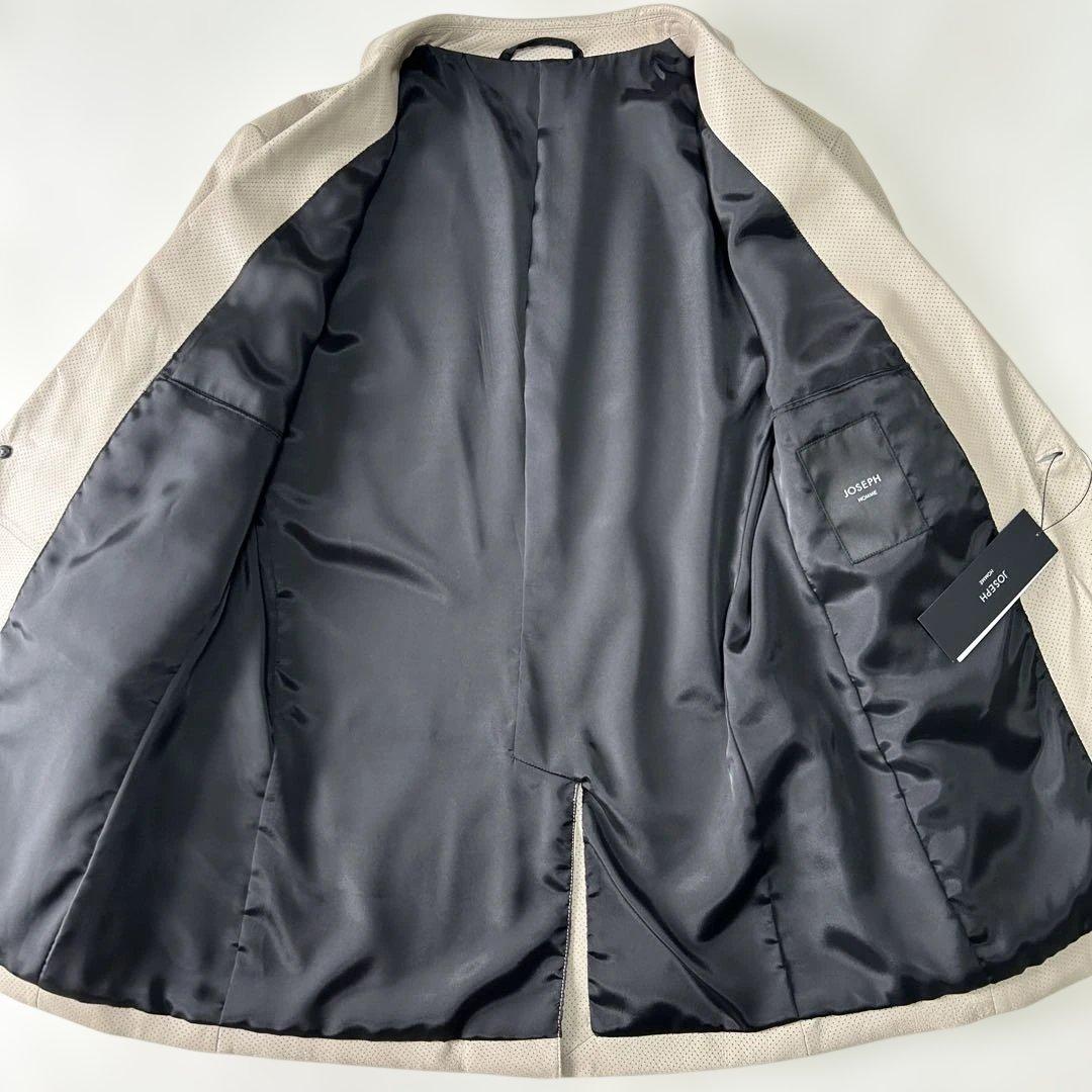 新品 25SS 定価19万 ジョセフオム 羊革 パンチングレザージャケット50