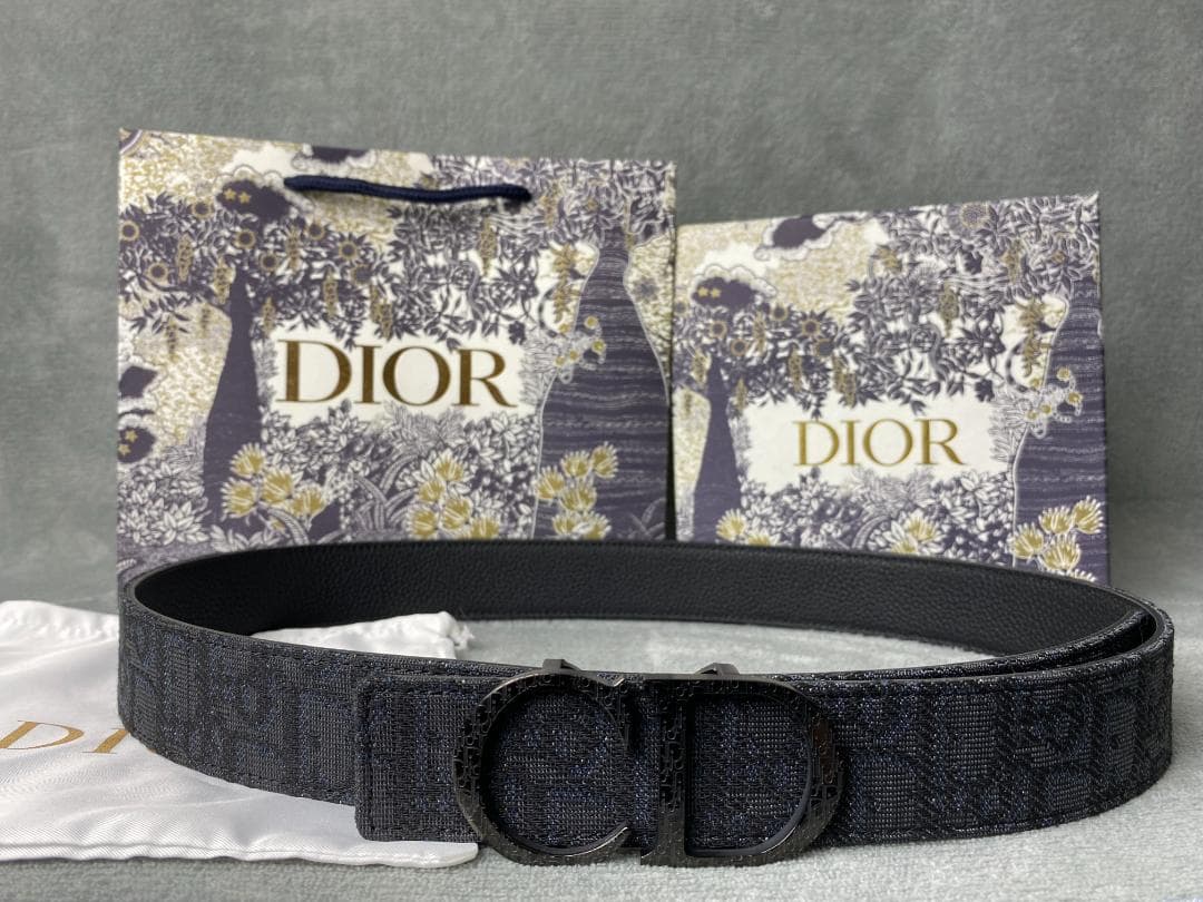 Dior　モノグラムベルト　CDロゴ