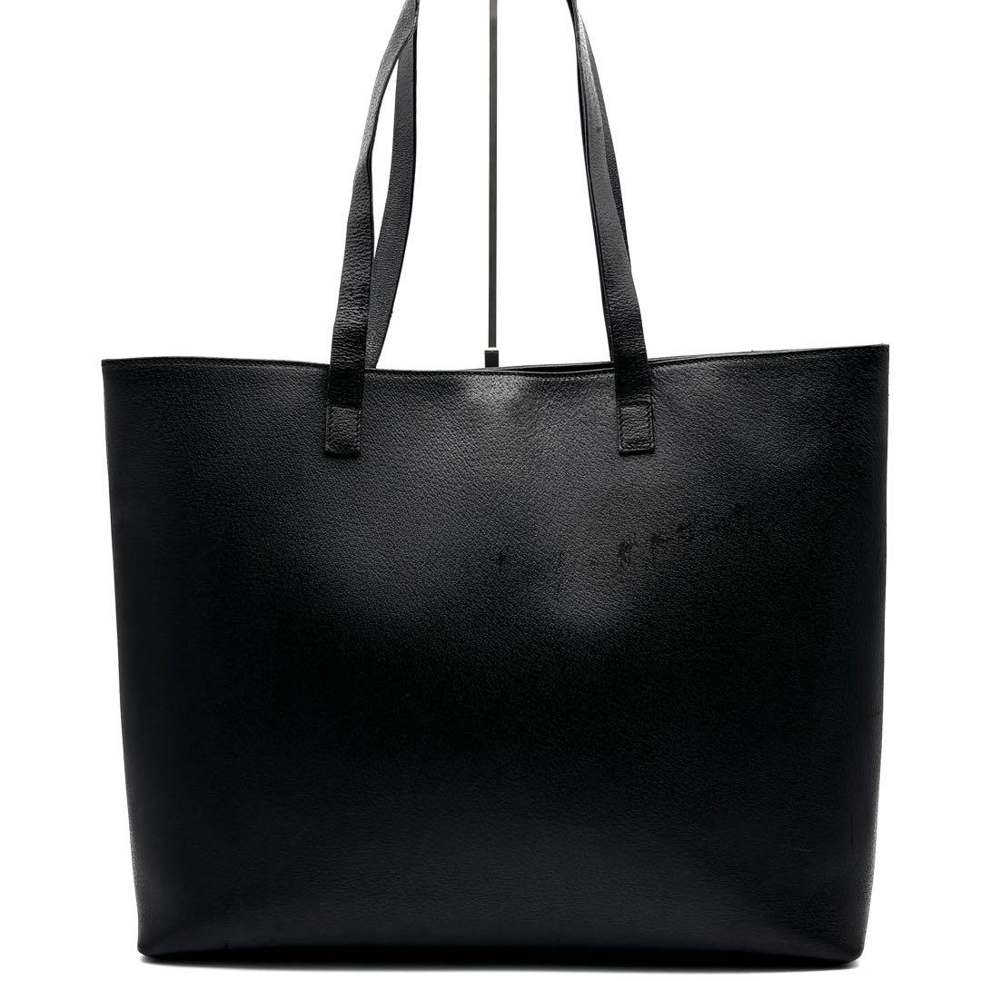 廃盤・美品 グッチ ビジネス トートバッグ オールレザー 肩掛け A4可 黒