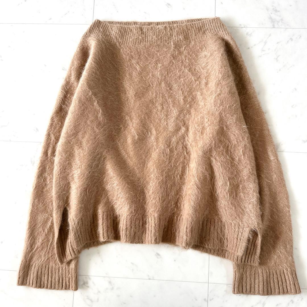 美品♪ドゥロワー 上質 カシミヤファー シャギーニット 高級 カシミヤ100%