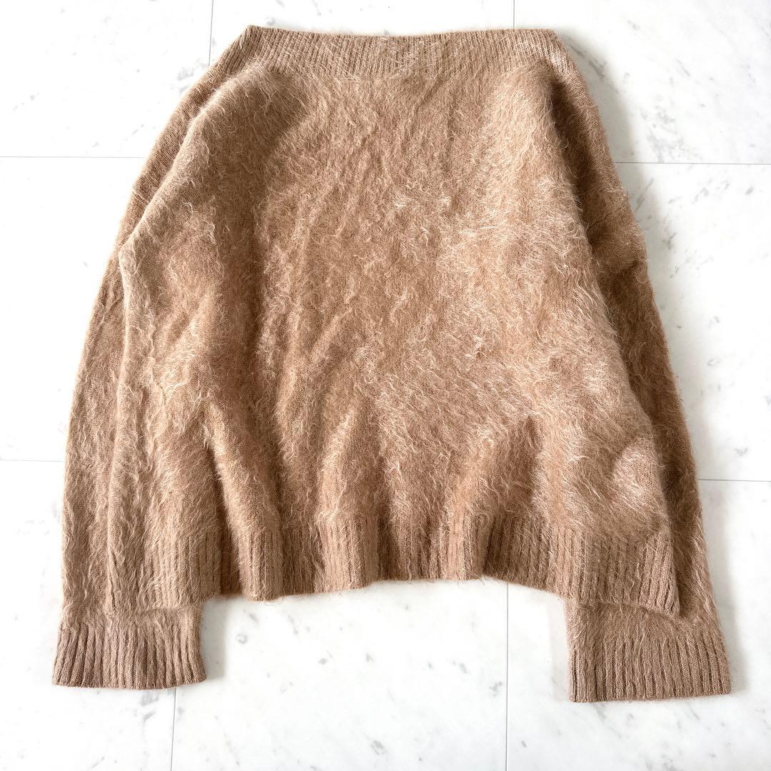 美品♪ドゥロワー 上質 カシミヤファー シャギーニット 高級 カシミヤ100%