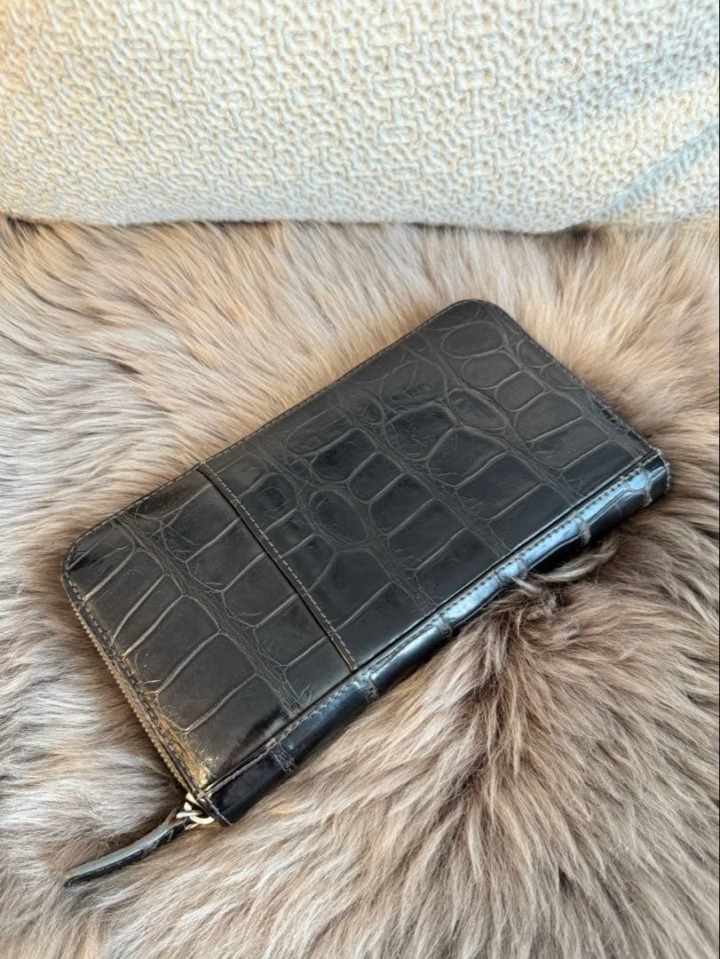 イタリア製＊クロコ本革長財布（SILVANO BIAGINI）