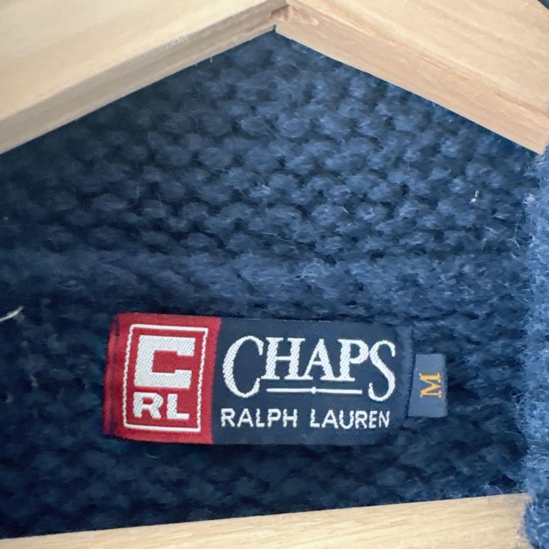 CHAPS ラルフローレン カウチンニット　ウール100% ネイビー　M